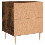 vidaXL Table de chevet chêne fumé 40x35x47 5 cm bois d’ingénierie