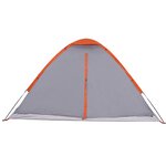 vidaXL Tente de camping à dôme 2 personnes gris et orange imperméable