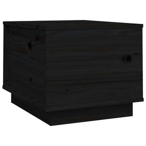 vidaXL Table basse Noir 40x50x35 cm Bois massif de pin