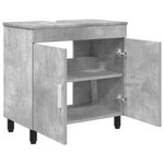 vidaXL Unité de vanité de salle de bain Gris béton 60 x 35 x 60 cm