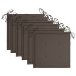 vidaXL Chaises pliables d'extérieur lot de 6 et coussins Bois d'acacia
