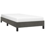 vidaXL Cadre de lit sans matelas gris foncé 100x200 cm velours