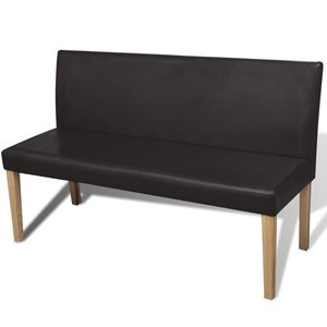 vidaXL Banc 139 5 cm Marron foncé Similicuir