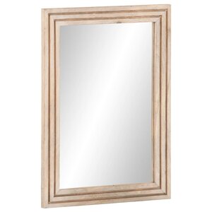vidaXL Miroir de bain 50x70 cm bois de manguier massif et verre