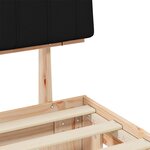 vidaXL Cadre de lit avec tête de lit rembourrée Noir 150 x 200 cm