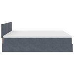 VidaXL Cadre de lit ottoman avec matelas gris foncé 160x200 cm velours