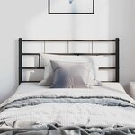 vidaXL Tête de lit de remplacement métal noir 100 cm