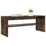 vidaXL Meuble TV Chêne fumé 100 x 35 x 40 cm Bois d'ingénierie