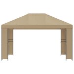 vidaXL Pavillon 4 × 3 m Beige Polyester et Acier 190 gsm
