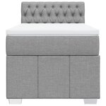 vidaXL Sommier à lattes de lit avec matelas gris clair 80x200 cm tissu