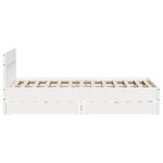 vidaXL Cadre de lit sans matelas blanc 140x190 cm bois de pin massif