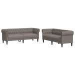 vidaXL Ensemble de canapés 2 Pièces taupe tissu