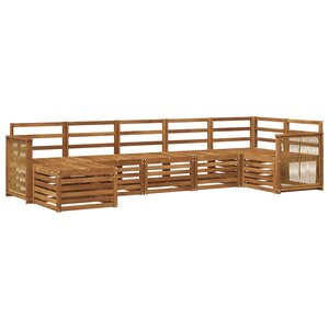 vidaXL Ensemble de canapés d'extérieur 6 pc Naturel
