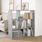 vidaXL Étagère séparatrice de pièce gris béton 102x29x103 5 cm