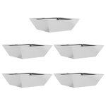 vidaXL Set de 5 Jardinières Bol de Jardin 50x50x15 cm en Acier Galvanisé