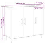 vidaXL Buffet en Bois Ancien  90x34x80 cm  Fabriqué en Bois Ingénierie