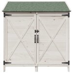 vidaXL Abri de jardin Blanc 106 x 56 x 113 5 cm Bois d'ingénierie