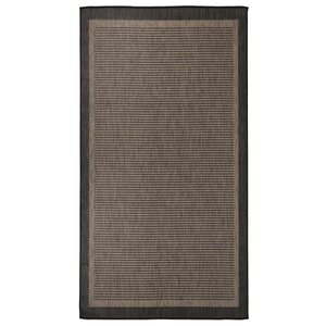 vidaXL Tapis à tissage plat d'extérieur 80x150 cm Marron foncé