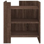vidaXL Table de chevet chêne marron 45x50x50 cm bois d’ingénierie