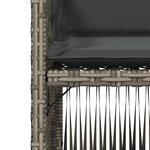 vidaXL Chaises de jardin avec coussins lot de 4 gris résine tressée