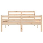 vidaXL Cadre de lit Bois massif 140x190 cm