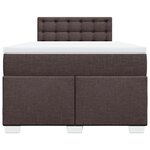 vidaXL Sommier à lattes de lit et matelas marron foncé 120x190cm tissu