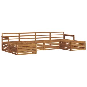 vidaXL Ensemble de canapés d'extérieur 6 pc Naturel