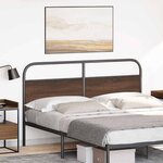 vidaXL Tête de lit chêne marron 150 cm acier et bois d'ingénierie