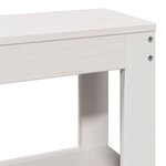 vidaXL Cadre de lit avec tête de lit blanc 90x200cm bois de pin massif