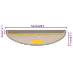 vidaXL Tapis d'escalier autocollants aspect sisal 15 Pièces 56x17x3 cm