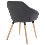 vidaXL Chaises à manger lot de 4 gris foncé tissu