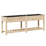 Jardinière vidaXL avec étagère 203x53x76 cm en bois massif de sapin