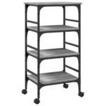 vidaXL Chariot de cuisine sonoma gris 45x35x89 5 cm bois d'ingénierie