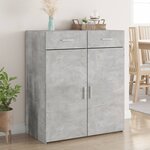vidaXL Buffet gris béton 80x42 5x93 cm bois d'ingénierie