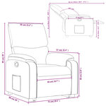 vidaXL Fauteuil inclinable Rouge bordeaux Similicuir