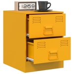 vidaXL Table de chevet jaune 34 5x39x44 cm acier