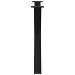 vidaXL Pieds de table à manger en forme de X  2 pièces  noir  90 x (72-73) cm  acier