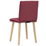 vidaXL Chaises à manger lot de 2 rouge bordeaux tissu