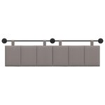vidaXL Tête de lit suspendue Taupe Velours