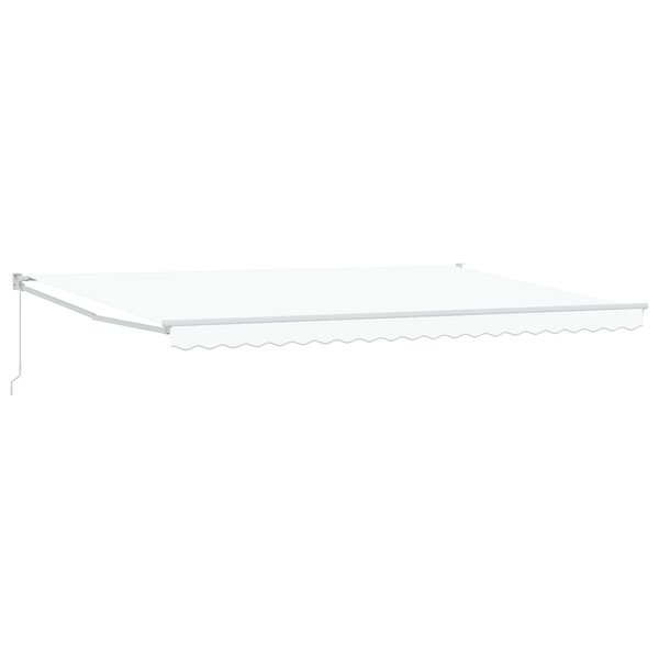 Store rétractable manuel VidaXL Blanc 500x300 cm