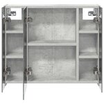 vidaXL Armoire Miroir de Salle de Bain Gris béton 60 x 14 5 x 50 cm