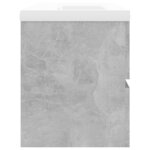 vidaXL Armoire d'évier avec lavabo intégré Gris béton Aggloméré