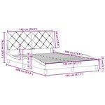 vidaXL Cadre de lit sans matelas crème 140x190 cm tissu