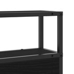 vidaXL Tête de lit de rangement Chêne noir 200 cm Bois d'ingénierie