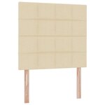vidaXL Lit avec rangement et matelas Crème 100 x 200 cm tissu