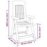 vidaXL Chaises inclinables de jardin lot de 2 anthracite PP