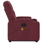 vidaXL Fauteuil inclinable de massage électrique Rouge bordeaux Tissu