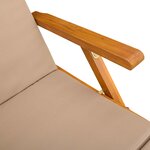 vidaXL Chaise longue inclinable et pliable Bois d'Acacia Massif