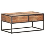 vidaXL Table basse 90x50x40 cm Bois d'acacia brut
