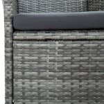 vidaXL Ensemble à manger d'extérieur 9Pièces coussins Résine tressée Gris